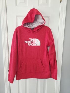 The North Face Women's Bright Red Logo Hooded Pullover